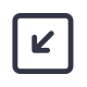 arrow-angular-bottom-left-square icon