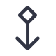 arrow-diamond-down icon