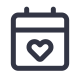 calendar-heart icon