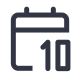 calendar-number-10 icon