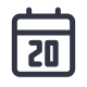 calendar-number-20-2 icon