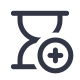 hourglass-add icon