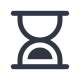 hourglass-bottom-filled icon